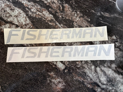 LUND BOATS ''FISHERMAN'' DECAL IN SILVER - NEW - 2367191