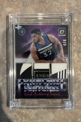 2018-19 Franchise Features Blue 3 Patch Game Used #18 Karl-Anthony Towns 4/5 
