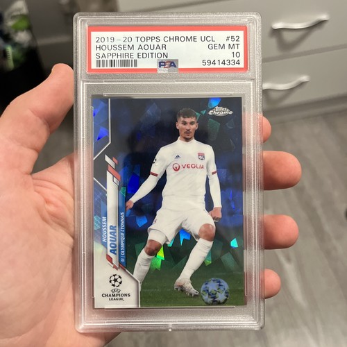 PSA 10 Houssem Aouar 2019-20 Topps Chrome Sapphire Edition Base #52