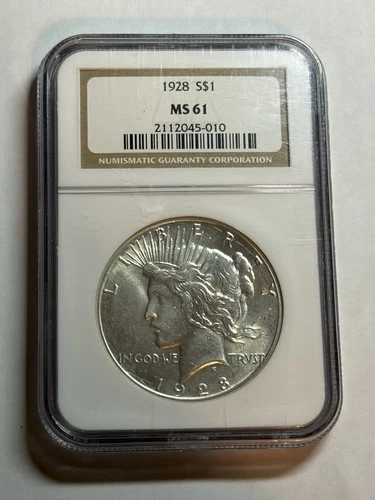 1928 P Peace Silver Dollar $1 NGC MS61 Bright White Key Date