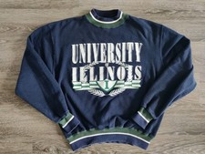 Vintage Champion University Of Illinois Sweatshirt Navy 80's RARE MADE IN USA