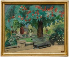 Alice Weill (1875-1953) - Framed Mid 20th Century Oil, The Public Garden