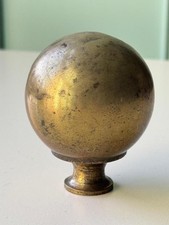 ANTIQUE VINTAGE BRASS BED KNOB FINIAL CURTAIN POLE STAIR FINIAL 5cm DIAMETER