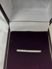 18ct White Gold Diamond Half Eternity Ring Size U 1/2 Stacking Band 750