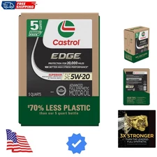 EDGE 5W-20 Advanced Full Synthetic Motor Oil, 5 Quarts, Eco Pack