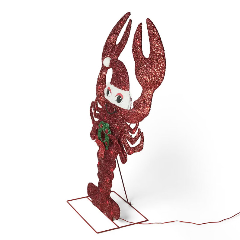 36" Lighted Christmas Lobster, Funny Whimsical Xmas Yard Decoration, Holiday NEW