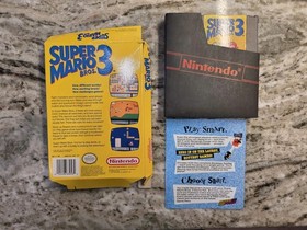Vintage Super Mario Bros. 3 (NES, 1990) Authen. Nintendo Cartridge, Box, Sleeve 