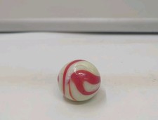 Vintage Slag Glass Gear Shift Knob Rat Rod Marble Red And White Swirl