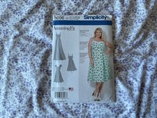 Simplicity Uncut Pattern 8096 Amazing Fit Dresses In 2 Lengths Sizes US 18-24