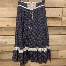 Vintage Jessica s Gunnies Gunne Sax Calico Floral Skirt Size 5
