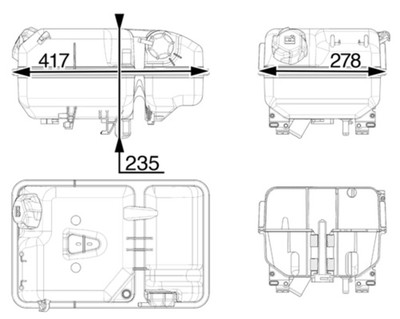 Ausgleichsbehälter Kühlmittel PREMIUM LINE MAHLE CRT 237 000P für DAF XF CF