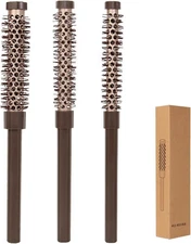 3pcs Small Round Brush Set For Blow Drying, 0.78/0.70/0.59 Inch Blowout Roller