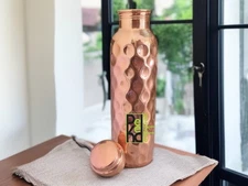 100 % Pure Copper Water Bottle in Diamond 950 ml Water Bottle
