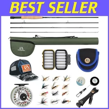 Fly Fishing Combo Kit: 8'6" Rod & Reel Outfit with Travel Case for All Levels