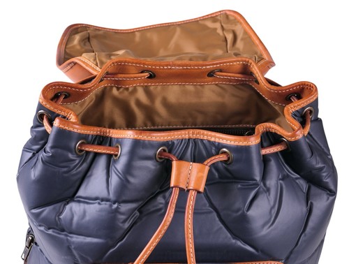 Hunting World Batu Cross Blue Backpack Brown Leather Rucksack Travel Bag - Picture 8 of 12