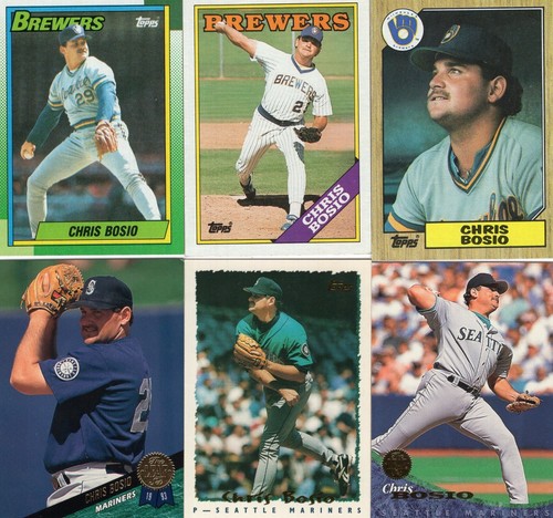 CHRIS BOSIO Lot of 33+ Different Premium MLB Baseball Cards Mariners & Brewers - Picture 5 of 7