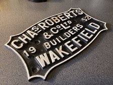 Railway Plate - CHAS ROBERTS & CO LTD - BUILDERS - WAKEFIELD - 1952