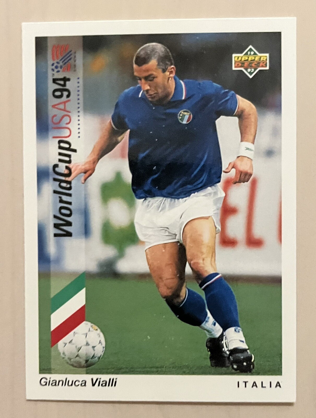 Gianluca Vialli 1993 Upper Deck World Cup 94 Preview English/Spanish #85 Italia