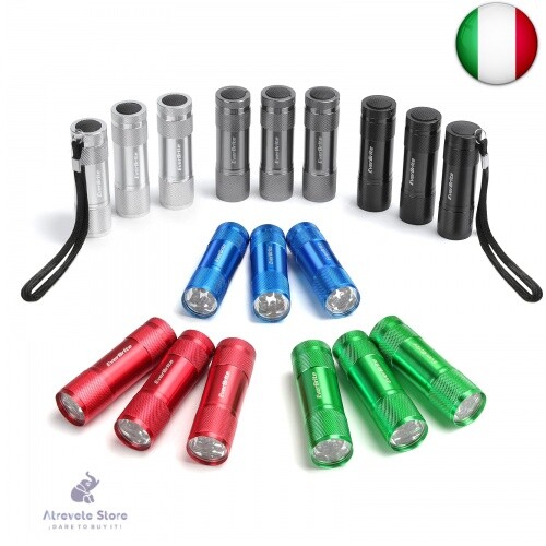 EverBrite 18 Pezzi Mini LED Torce Portachiave Set, Torcia Portatile, Pile