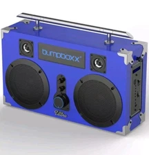 BUMPBOXX ULTRA Blue Bluetooth Rechargeable 12 Hour Battery Boombox Speaker