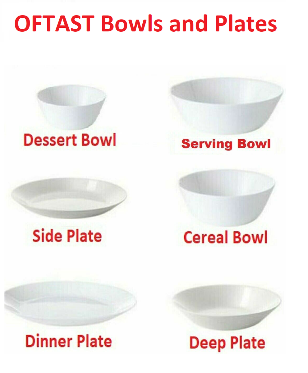 OFTAST White Dinner Plates, Side/Deep Plates And Bowls, Make Your