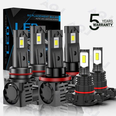 For Subaru XV Crosstrek 2013-2014 Combo 6x LED Headlight Hi Low Fog Light Bulbs