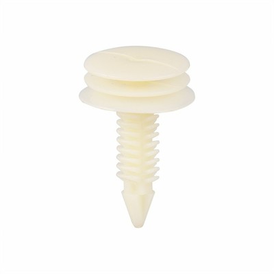 25-Pack Of 8mm White Door Panel Clips (50D) - Universal Fixing Retainer Clips For Car Interior Trim