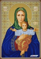 Mother of God Bead Embroidery DIY Kit Beaded Stitching Needlepoint a3-i-548