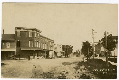 RPPC NY Belleville 4 Corners Downtown Jefferson County