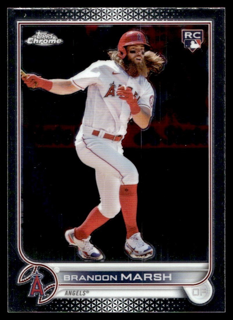 2022 Topps Chrome Sonic Brandon Marsh Rookie G25 Los Angeles Angels #133