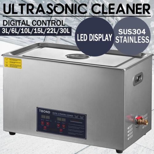 30L Ultrasonic Cleaner Cleaning Equipment Liter Industry Heated W/ Timer - Picture 1 of 88