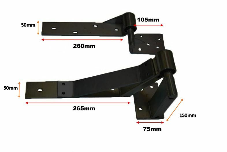 Heavy Duty Rising Hinge/Up Hill Hinge Swing Gate RH Hinges Powder