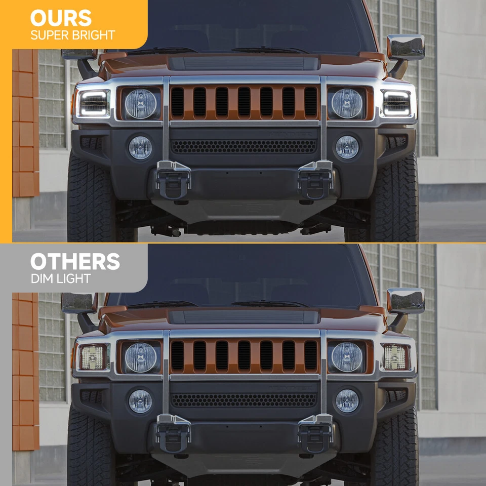 Lámpara de estacionamiento DRL señal de giro LED secuencial en la esquina delantera para 06-10 Hummer H3 H3T Foto 4 de 4