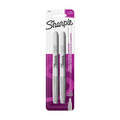 Sharpie 39108PP Fine Point Metallic Silver Permanent Marker, 1 Blister Pack with