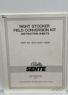 ORIGINAL-BALLY-NIGHT STOCKER-FIELD CONVERSION KIT-INSTRUCTION SHEETS