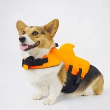 Durable Pet Dog Life Jacket Swimming Safety Vest Reflective Stripe Pull Handle