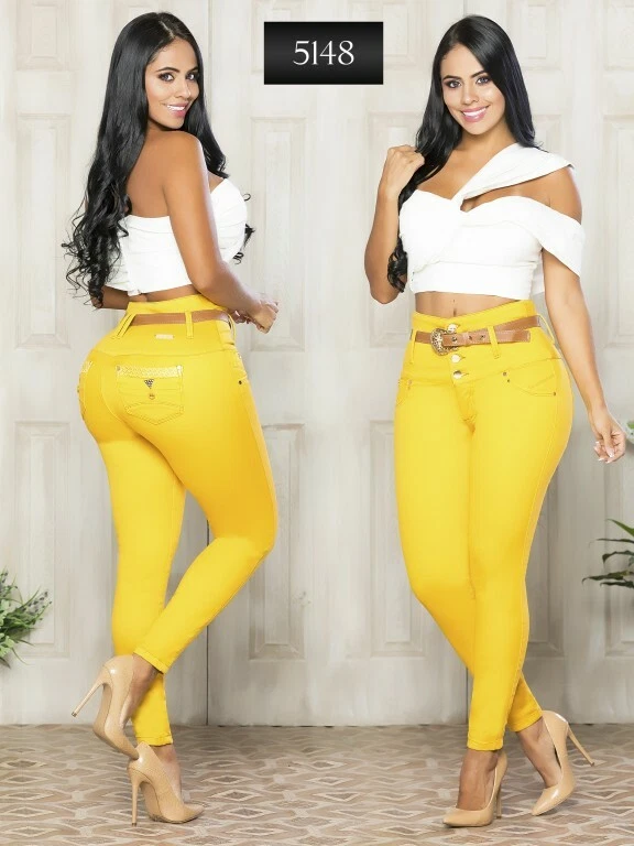 Yellow high hotsell waisted jeans