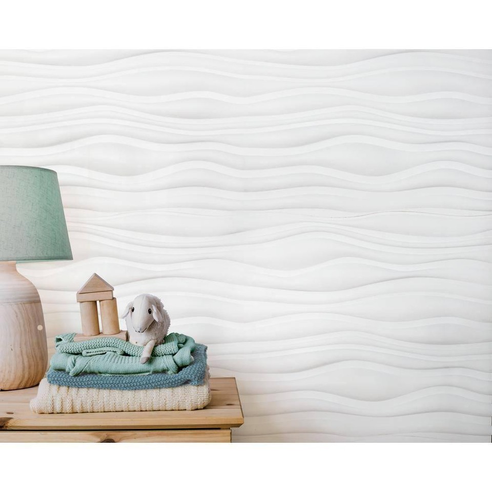 Innovera Décor Dunes White 3D Wall Panel - 1 PC