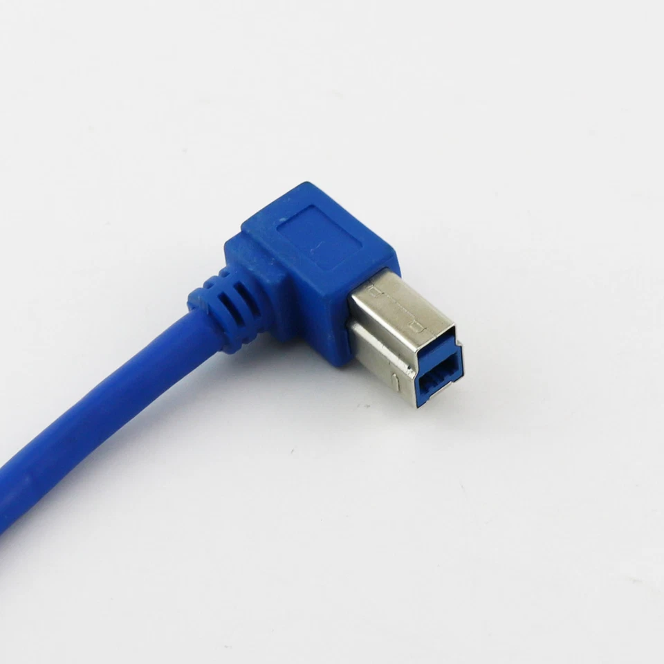 1x USB 3.0 A Male To 3.0 B Male Left Angle Printer Scanner Data Cable 30cm/1ft - Image 4 of 4