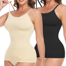 Women Scoop Neck Compression Cami Tummy Control Body Shaper Camisole Tank Tops