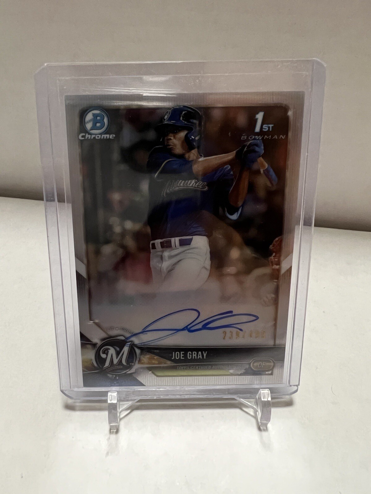 2018 Bowman Draft Joe Gray Chrome Autograph Auto /499 Refractor