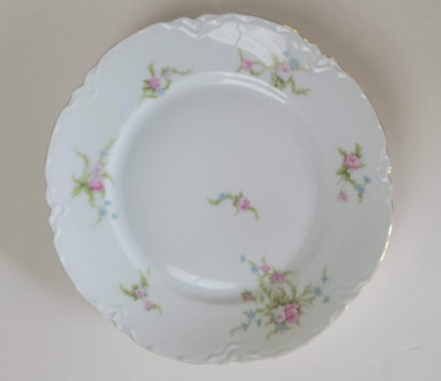 Dinner plates 10 inches Schonwald, Bavaria Facon H,pink white flowers