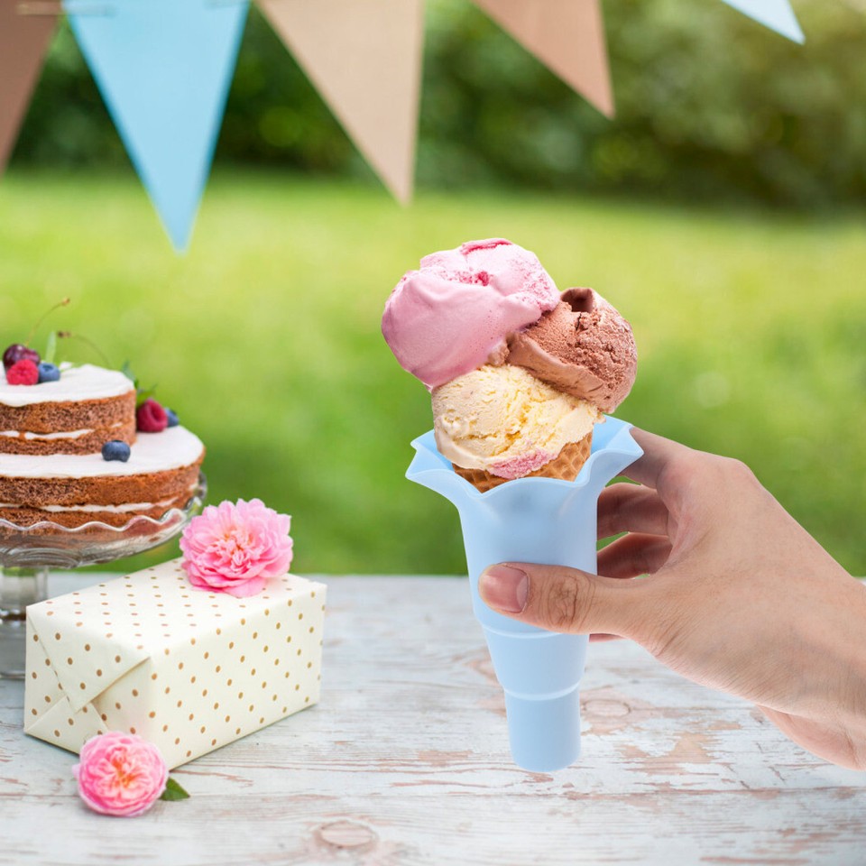 3 Pcs Ice Cream Popsicle Holders Popsicles Drip Catcher Cone Hourglass