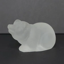 VTG NIB Princeton Gallery Crystal Small Pig Figurine Treasury Of Pigs Farmcore