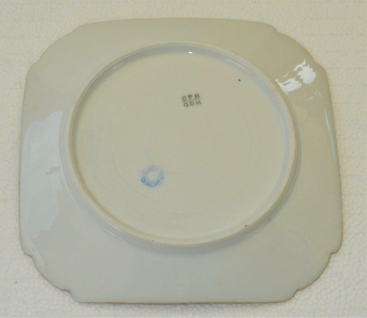 Antque 1882-90 CHARLES FIELD HAVILAND LIMOGES Blue FLORAL 7 1/4