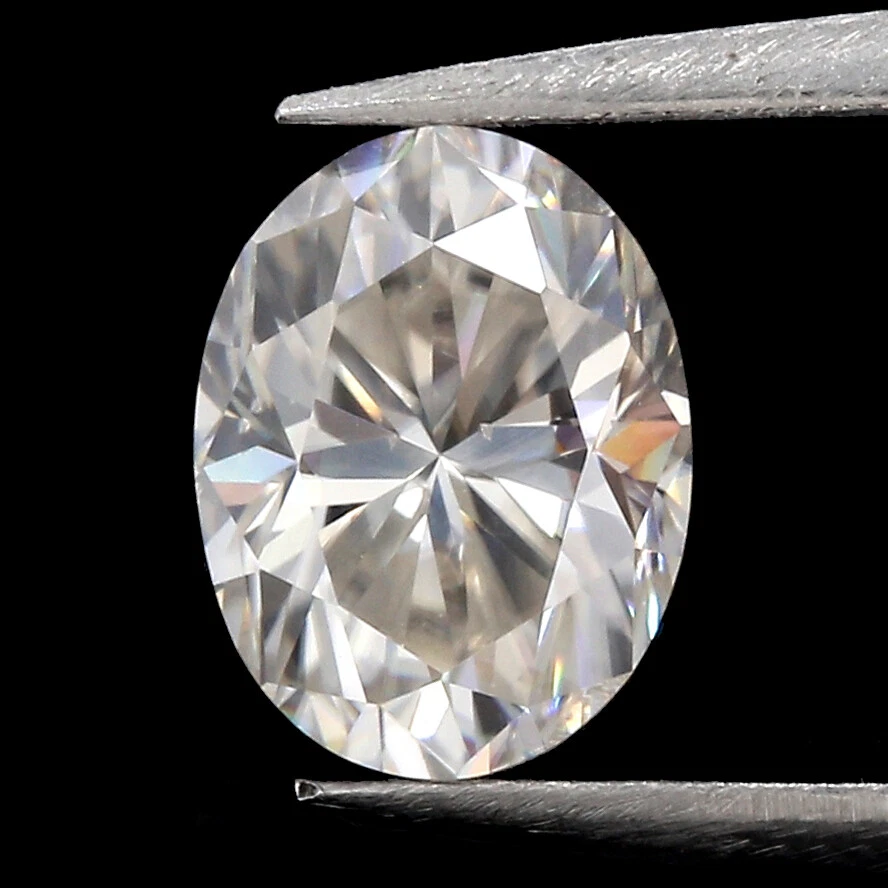 1.31 Ct White G H Color Moissanite Oval Gemstone VS1 Clarity 8.00
