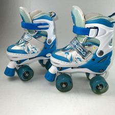 Iokdad Youth Roller Skates Blue  White S, US 10C-13C, UK 9C-12C, EU 28-31