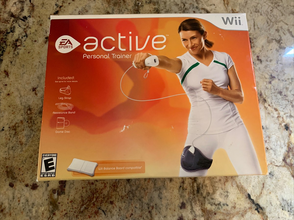 New EA Sports Wii Active Personal Trainer Package Game Resistance Band Leg  Strap