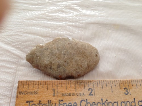 AUTHENTIC Petoskey Stone Arrowhead artifact W/ Flint Tool Lake Huron Indian - Picture 7 of 12