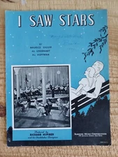 I Saw Stars Sheet Music Richard Himber Studebaker Champions Maurice Sigler 1934